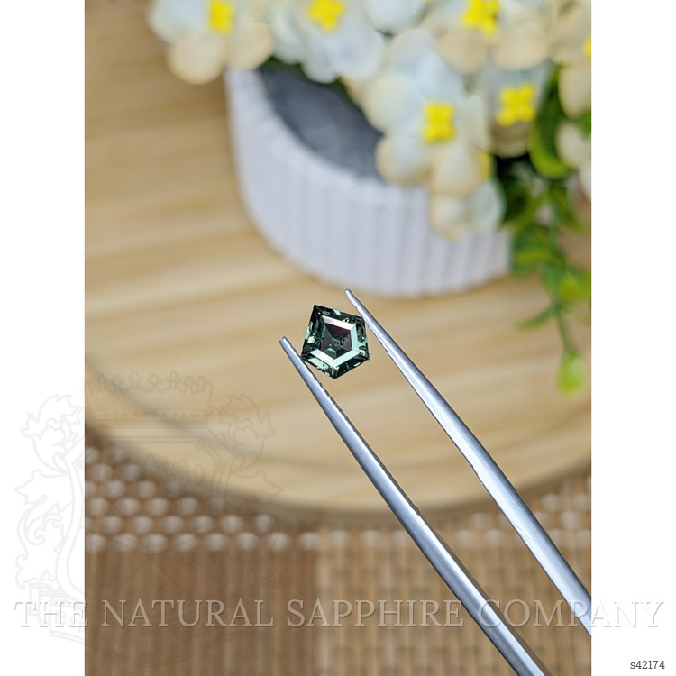 0.93 Ct. Bluish Green Sapphire from Ceylon (Sri Lanka)