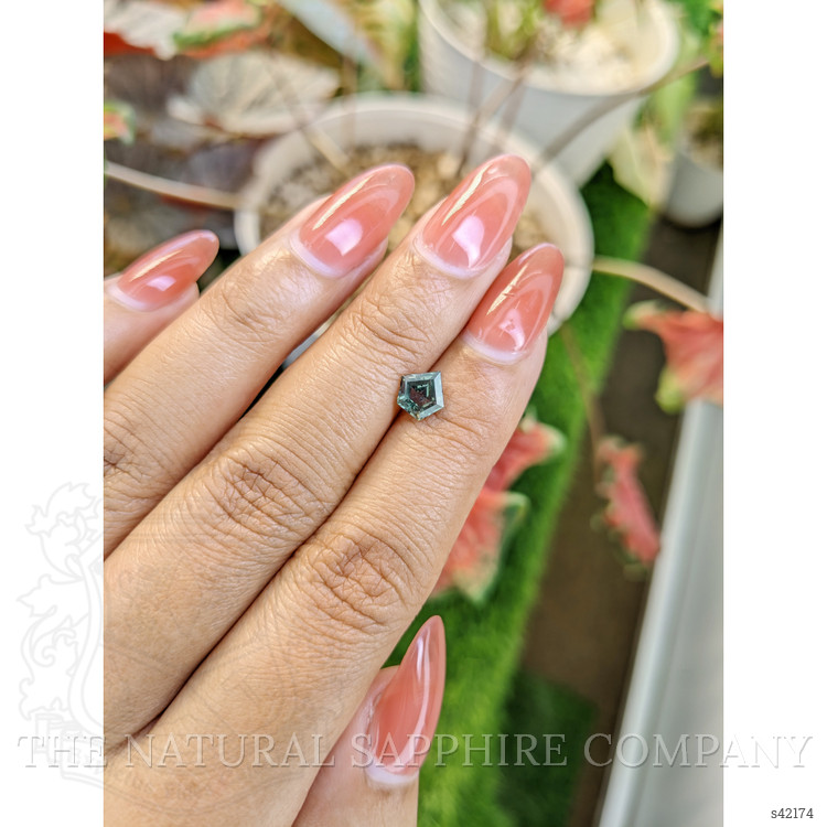 0.93 Ct. Bluish Green Sapphire from Ceylon (Sri Lanka)