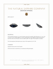 1.69 Ct. Blue Sapphire from Australia Appraisal