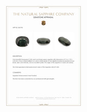 2.48 Ct. Green Sapphire from Ceylon (Sri Lanka) Appraisal