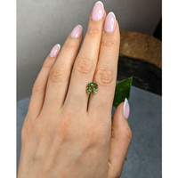 5.21 Ct. Yellowish Green Sapphire from Madagascar Life Style