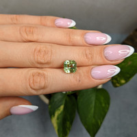 5.21 Ct. Yellowish Green Sapphire from Madagascar Life Style