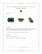4.01 Ct. Green Sapphire from Australia Appraisal