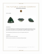 2.55 Ct. Bluish Green Sapphire from Tanzania Appraisal