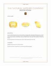 5.06 Ct. Yellow Sapphire from Ceylon (Sri Lanka) Appraisal