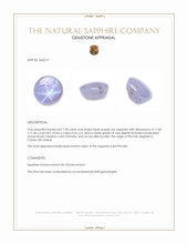 7.98 Ct. Bluish Purple Star Sapphire from Ceylon (Sri Lanka) Appraisal