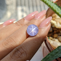 7.98 Ct. Bluish Purple Star Sapphire from Ceylon (Sri Lanka) Life Style