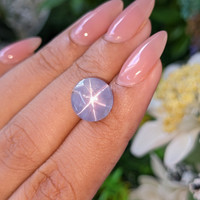 7.98 Ct. Bluish Purple Star Sapphire from Ceylon (Sri Lanka) Life Style