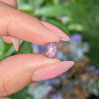 2.43 Ct. Pinkish Purple Star Sapphire from Ceylon (Sri Lanka) Life Style