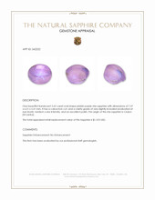 2.62 Ct. Pinkish Purple Star Sapphire from Ceylon (Sri Lanka) Appraisal