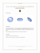 2.11 Ct. Blue Star Sapphire from Ceylon (Sri Lanka) Appraisal