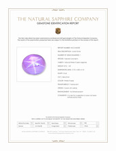 1.20 Ct. Pinkish Purple Star Sapphire from Ceylon (Sri Lanka) Scan Report