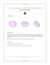 5.04 Ct. Purplish Pink Star Sapphire from Ceylon (Sri Lanka) Appraisal