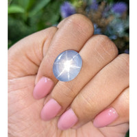 17.37 Ct. Blue Star Sapphire from Ceylon (Sri Lanka) Life Style