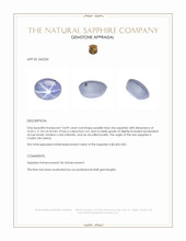 14.09 Ct. Purplish Blue Star Sapphire from Ceylon (Sri Lanka) Appraisal