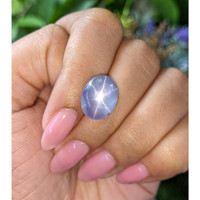 14.09 Ct. Purplish Blue Star Sapphire from Ceylon (Sri Lanka) Life Style