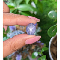 14.09 Ct. Purplish Blue Star Sapphire from Ceylon (Sri Lanka) Life Style