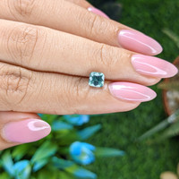 1.02 Ct. Bluish Green Sapphire from Ceylon (Sri Lanka) Life Style