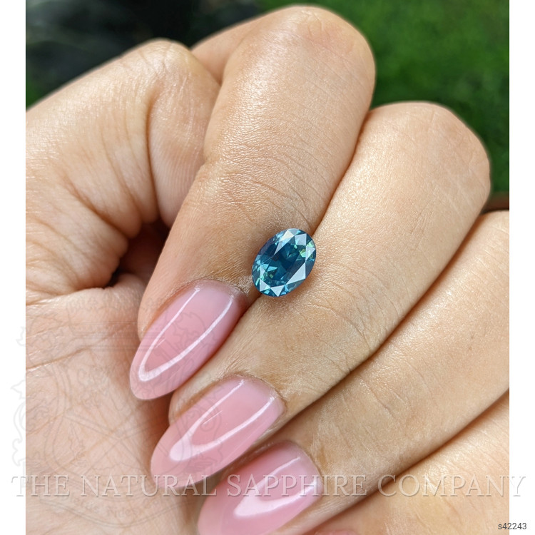 1.62 Ct. Greenish Blue Sapphire from Madagascar