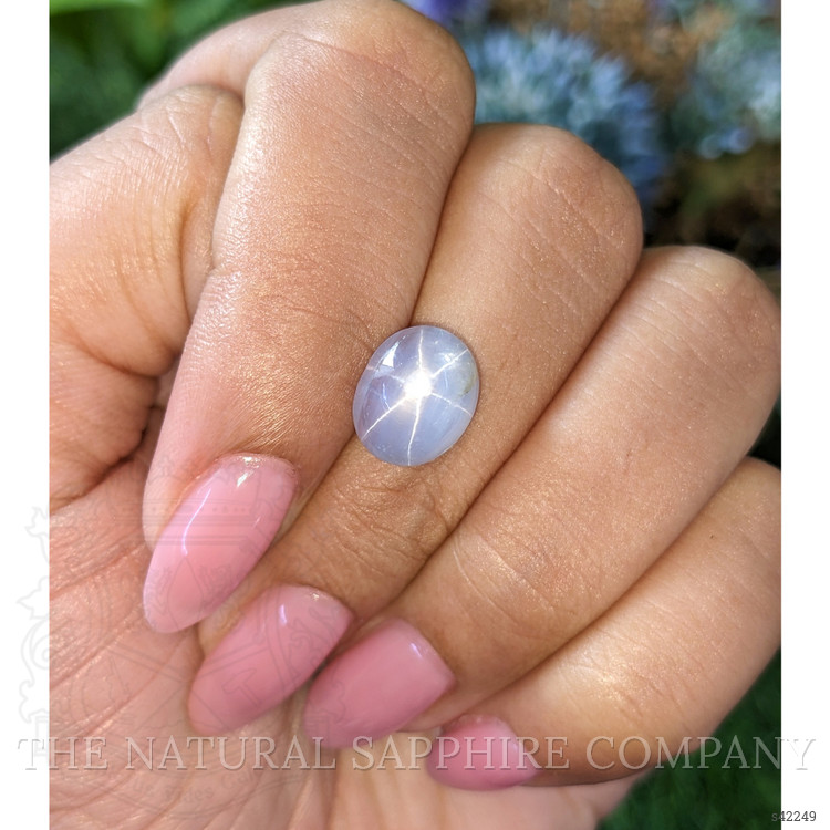 6.09 Ct. Bluish Grey Star Sapphire from Ceylon (Sri Lanka)