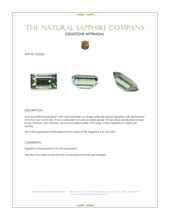 1.68 Ct. Yellowish Green Sapphire from Ceylon (Sri Lanka) Appraisal