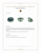 2.03 Ct. Bluish Green Sapphire from Ceylon (Sri Lanka) Appraisal
