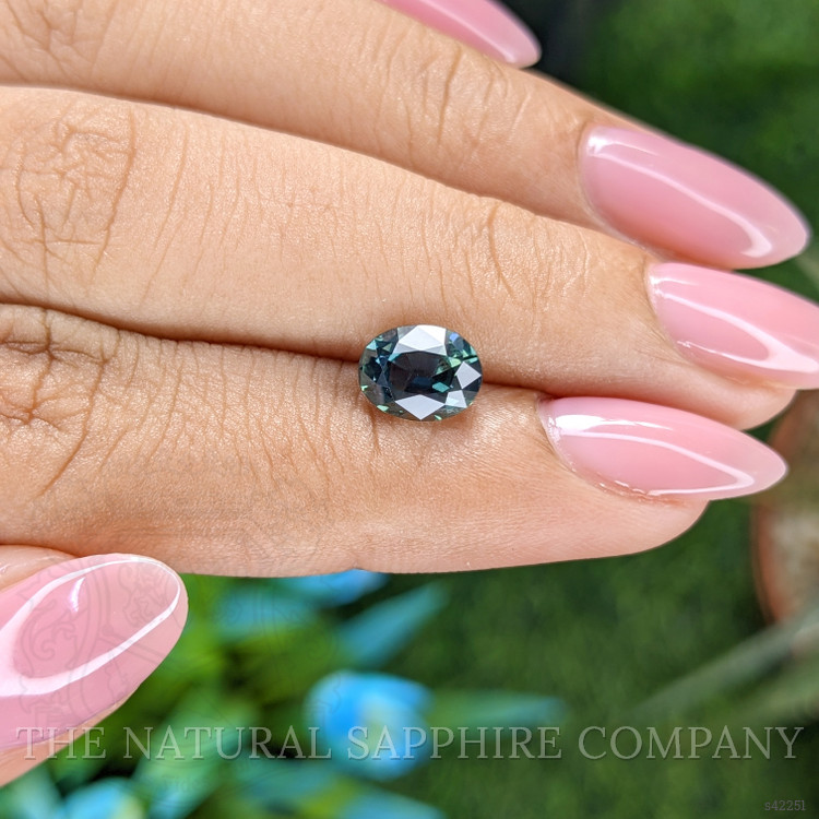 2.03 Ct. Bluish Green Sapphire from Ceylon (Sri Lanka)
