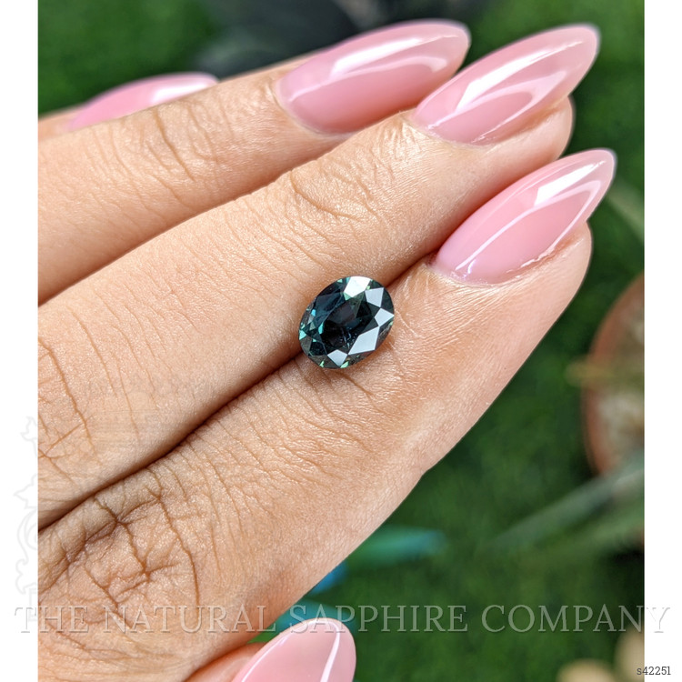 2.03 Ct. Bluish Green Sapphire from Ceylon (Sri Lanka)