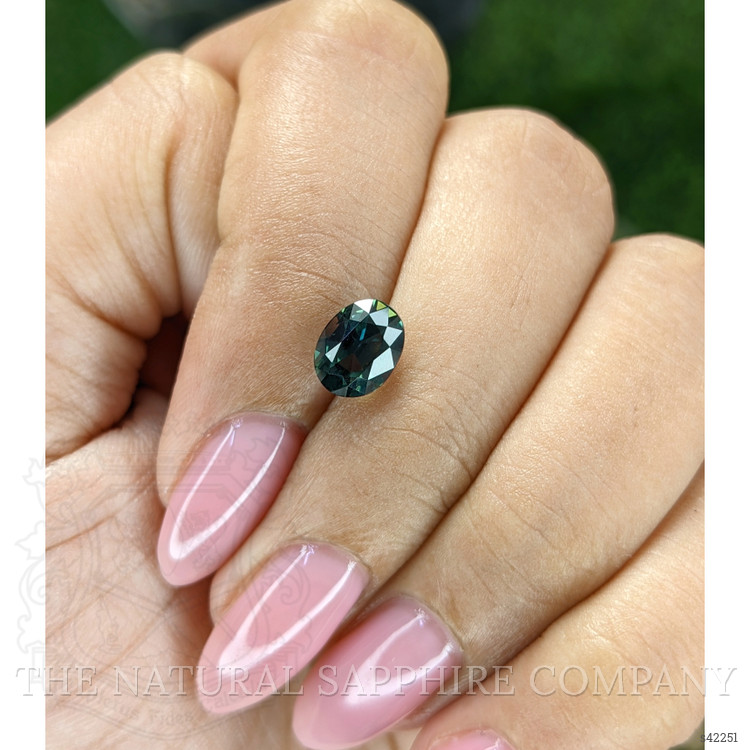 2.03 Ct. Bluish Green Sapphire from Ceylon (Sri Lanka)