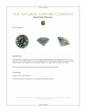 1.80 Ct. Yellowish Green Sapphire from Ceylon (Sri Lanka) Appraisal