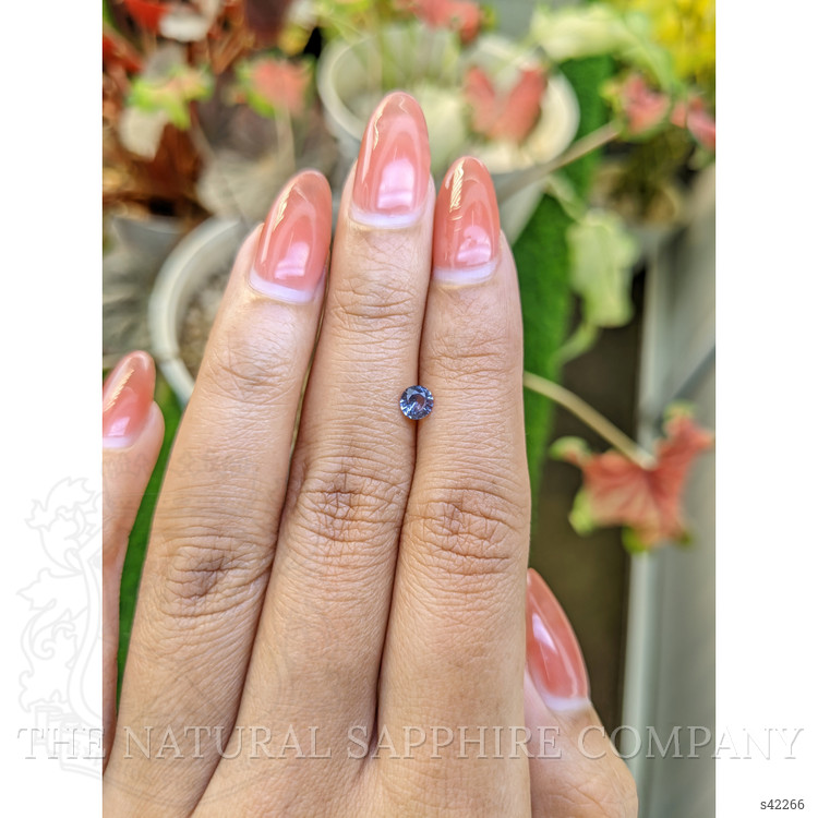 0.33 Ct. Greyish Blue Sapphire from Ceylon (Sri Lanka)