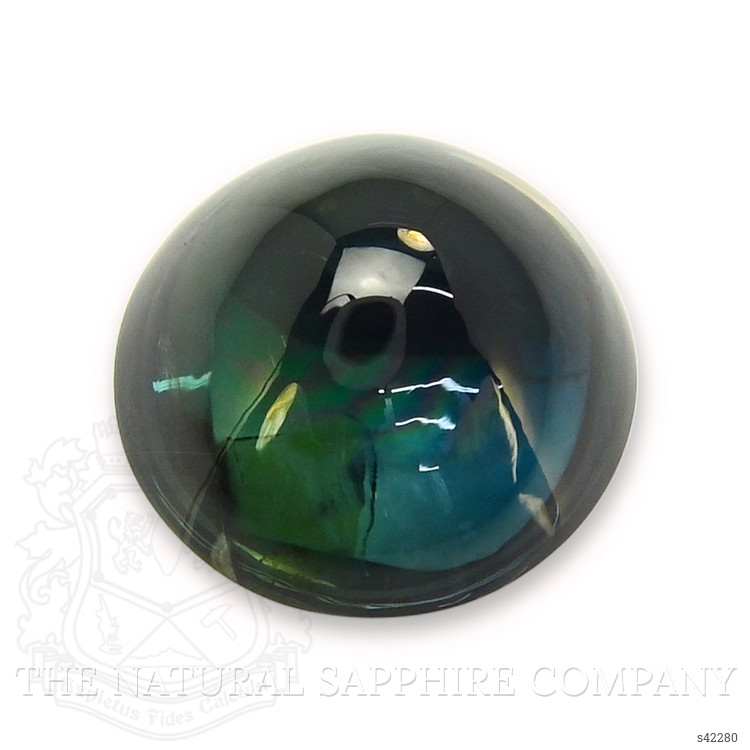 3.56 Ct. Bluish Green Cabochon Sapphire from Madagascar