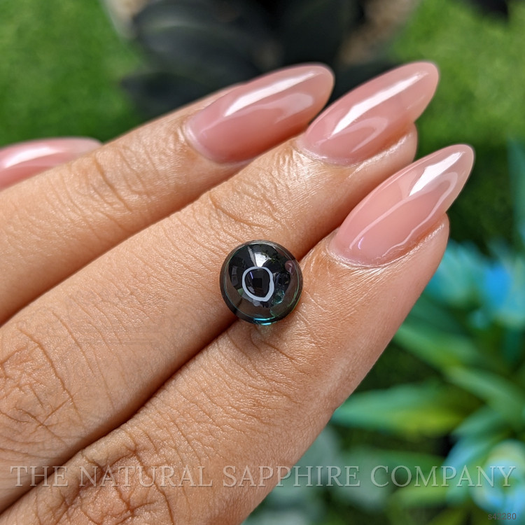 3.56 Ct. Bluish Green Cabochon Sapphire from Madagascar