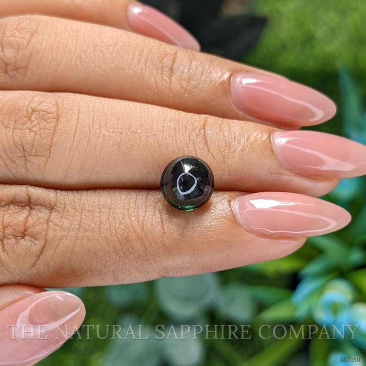3.56 Ct. Bluish Green Cabochon Sapphire from Madagascar