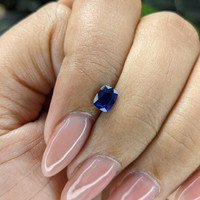 0.56 Ct. Blue Sapphire from Madagascar Life Style