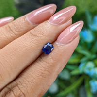 0.56 Ct. Blue Sapphire from Madagascar Life Style