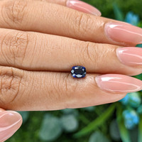 0.78 Ct. Blue Sapphire from Madagascar Life Style