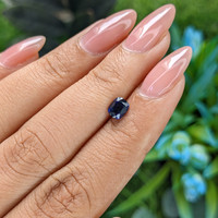 0.78 Ct. Blue Sapphire from Madagascar Life Style