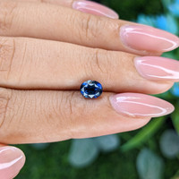 1.05 Ct. Blue Sapphire from Madagascar Life Style
