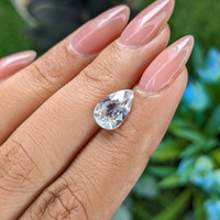 3.12 Ct. White Sapphire from Tanzania Life Style