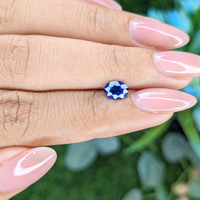 0.85 Ct. Blue Sapphire from Tanzania Life Style