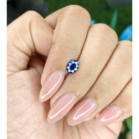0.85 Ct. Blue Sapphire from Tanzania Life Style