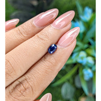 0.78 Ct. Blue Sapphire from Tanzania Life Style