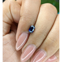 0.78 Ct. Blue Sapphire from Tanzania Life Style