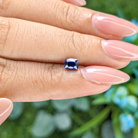 0.66 Ct. Blue Sapphire from Tanzania Life Style