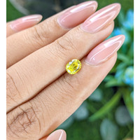 0.97 Ct. Greenish Yellow Sapphire from Tanzania Life Style