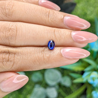 0.69 Ct. Blue Cabochon Sapphire from Tanzania Life Style