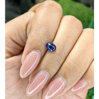 0.69 Ct. Blue Cabochon Sapphire from Tanzania Life Style