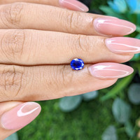 0.61 Ct. Blue Sapphire from Tanzania Life Style