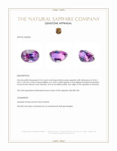 2.35 Ct. Bluish Purple Sapphire from Tanzania Appraisal